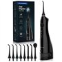 Hangsun Hydropulseur dentaire sans fil rechargeable pour soins dentaires avec 8 embouts de jet pour voyage et usage domestique (