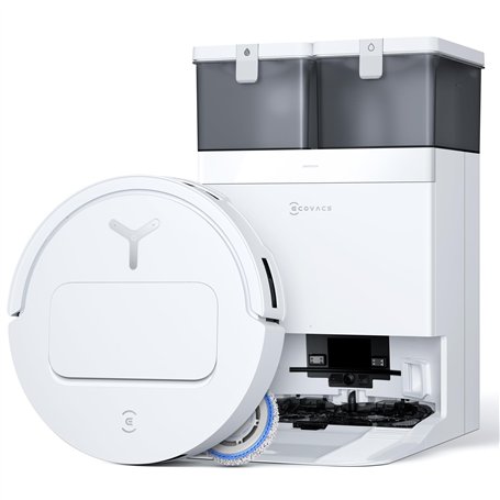 ECOVACS T50 Pro Omni Gen2 Aspirateur Robot, 21000Pa amélioré par T30 Pro Omni, Brosse latérale et serpillière Extensibles, Aj...