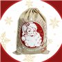 Grand sac de Noël en toile de jute 40 x 56 cm. Sacs cadeaux de Noël avec cordon de serrage. Paquet de 3