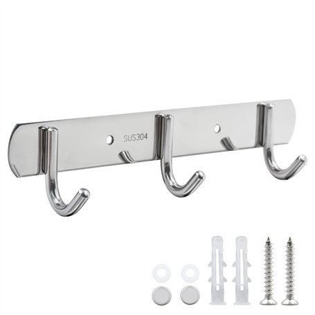 alwaiiz Patère à 3 crochets en acier inoxydable pour chambre à coucher
