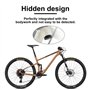 TOKSEO Airtag Support vélo étanche design caché pour vélo avec trous dans la fourche (17-26 mm), couvercle inférieur en alliage 
