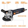 MAXXT Meuleuse d'angle 125 mm | 1700W avec Démarrage progressif & Protection anti-surcharge – 12 000 tr/min pour coupe, meulage