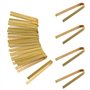 20 Pièces 9cm Pinces en Bambou Ustensiles de Cuisine Pinces à Pain Pinces à Pain pour les Fruits le Thé Pain Grillé la Cuisine