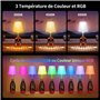 Lampes de Chevet Luminosité Réglable 3 Températures de Couleur&RGB