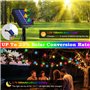 Guirlande lumineuse solaire d'extérieur - 100 LED - 3 m + 15 m - 8 modes - IP65 - Boules de cristal multicolores - Éclairage ext