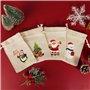 12Pcs Sac Toile Jute Noël Sachet Cadeau avec Cordon Serrage Pochette Cadeau Fête Invité Enfant Bijoux Bonbon 10cm*14cm