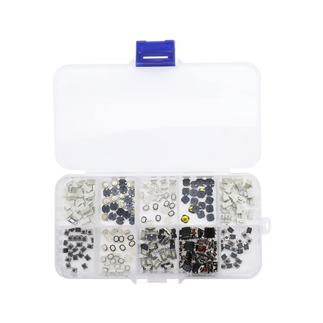 The Lord of the Tools 250pcs Kit d'assortiment Tactile Micro Momentané avec Interrupteur à Bouton-Poussoir Tactile avec Boîte en