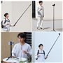 ULANZI Trépied pour Selfie Stick 150 cm pour Insta360 GO 3/X3/ONE RS/X2/GO 2/R, TT52 Trépied pour Action Cam Monopod, Compatible