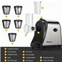 Meykey YF002 Coupe-légumes électrique automatique en acier inoxydable 250 W avec 5 lames pour différents légumes avec commande à