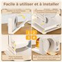 YASHE Trancheuse Électrique Pliable, Trancheuse À Jambon 180W Avec Lame Dentelée De 17 Cm, Épaisseur Réglable 0–15 Mm, Facile À