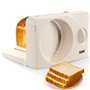 YASHE Trancheuse Électrique Pliable, Trancheuse À Jambon 180W Avec Lame Dentelée De 17 Cm, Épaisseur Réglable 0–15 Mm, Facile À
