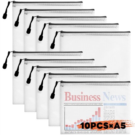 AiQInu 10pcs Pochette Plastique A5