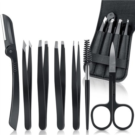 7 Pièces Pince à Epiler Professionnelle