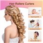Romon Ensemble de Bigoudis, Ensemble de 31 Bigoudis Colorés Sans Chaleur, Auto-Adhésifs 40mm 30mm 20mm Avec 12 Pinces à Cheveux,