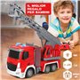 LioMaxi Échelle 1:24 télécommandée Jouet camion pompier, avec pompe pulvérisatrice d'eau, camion pompier radiocommandé avec éche