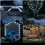 ANSGEC Guirlande Lumineuse Exterieure, 8M 50LEDs Guirlande Lumineuse Boule de Cristal Étanche, USB Lumineuse Exterieure Solaire