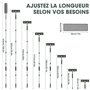 Flow fire Raclette de fenêtre de 250 cm avec tête télescopique et tige télescopique, raclette télescopique professionnelle avec