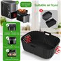 VINATO Moules Silicone Air Fryer 2 Pièces, 19x14x7cm Accessoires pour Ninja Double Stack XL 9.5L SL400EU (SL400UK/AF400UK/AF300U