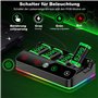 Chargeur avec 4 batteries rechargeables de 6200 mWh pour manette Xbox One/Series X|S, Xbox One Series avec station de charge pou