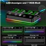Chargeur avec 4 batteries rechargeables de 6200 mWh pour manette Xbox One/Series X|S, Xbox One Series avec station de charge pou