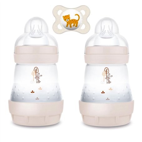 MAM Starter Set Uni//Biberon anti-coliques 160 ml//avec tétine Taille 1 à partir de la naissance//avec tétine MAM Original Skin