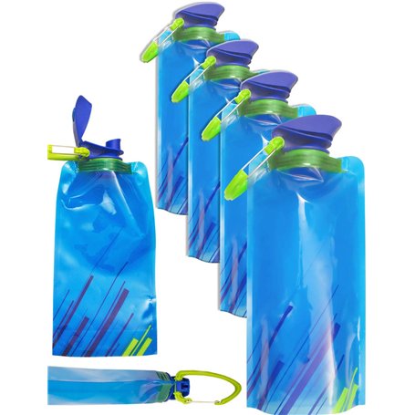 Outdoor saxx® – Lot de 4 gourdes pliables mousqueton