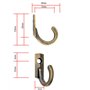FUXXER® Lot de 10 crochets en fer, crochets en métal, design bronze antique, 23 mm