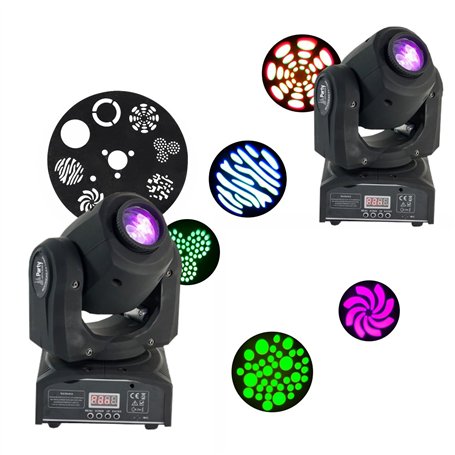 PARTY LIGHT - 2 Lyres DMX GOBOS puissantes et rapdes multi-couleurs PA DJ SONO Disco-mobile Bar Club