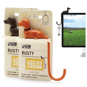 Monkey Business Rusty le Chien Queue de Chien Crochets pour Moniteur, Support de Casque & Organisateur, Crochet Adhésif Décorati Monkey Business Rusty le Chien Queue de Chien Crochets pour Moniteur