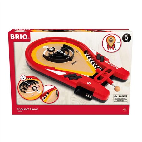 BRIO - 34080 - FlipCible - Jeu d'adresse - Combine Le tir sur Cible et Le Flipper - 1 Joueur - Développe la motricité Fine et la