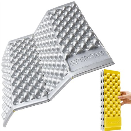 Trinordic Tapis d'Assise Pliable en Mousse IXPE Ultralégère pour Randonnée – Restez au Chaud et au Sec – Imperméable et Isolant