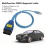 Tbest Câble D'outil de Diagnostic de Voiture, Câble K D CAN OBD2 FT232RL Puce avec Commutateur D'interface USB de Remplacement p