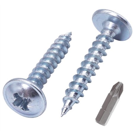 Lot de 50 vis à bois en acier galvanisé 6 x 40 mm - Vis à bois - Vis à métal - Tête de tension modifiée - Auto-taraudeuses (50