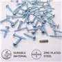 Lot de 50 vis à bois en acier galvanisé 6 x 40 mm - Vis à bois - Vis à métal - Tête de tension modifiée - Auto-taraudeuses (50, 
