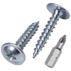 Lot de 100 vis à bois en acier zingué Tête de réglage modifiée autotaraudeuse 3