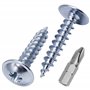 Lot 500 de vis à bois en acier zingué 5 x 25 mm
