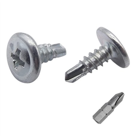 Marcopol Lot de 700 vis cruciformes en acier zingué 4