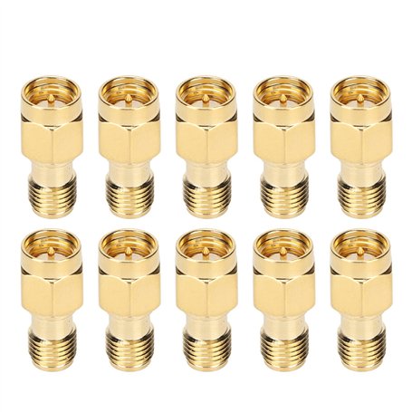 Kadimendium 10 Pièces SMA Adaptateur Inverse Mâle à Femelle Adaptateur RF Câble Conversion Connecteur RF Connecteur SMA Connecte