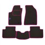 Lot de Tapis fabriqués pour Fiat BARCHETTA de 1995 à 2006 en Moquette de Haute qualité avec Talonnette Gris avec Logo + Bords