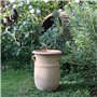 Kreta Keramik Céramique crète | amphore de Plante en Terre Cuite antigel Faite Main avec poignées 40 cm | jardinière décorative