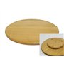Plateau de service rotatif en bois pour pizza, diamètre 30 cm