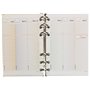 Rechange/recharge pour agenda organisateur format A6 Personal avec 6 anneaux 11 x 16 cm (Agenda sans dates)
