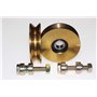 (V79–12) Lot de 2 roues pour portail coulissant, roues de poulie en acier avec rainure en V, fabriquées en Union Européenne (79 