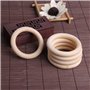 Maxtonser Lot de 5 bagues de dentition en bois de 70 mm pour bébé - Bracelet DIY - Artisanat - Bague en bois naturel