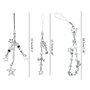 YANGLY Chaîne de téléphone Portable Lot de 3 Porte-clés étoiles Sweet Star Chaîne de téléphone Pendentif de téléphone Alliage Ma