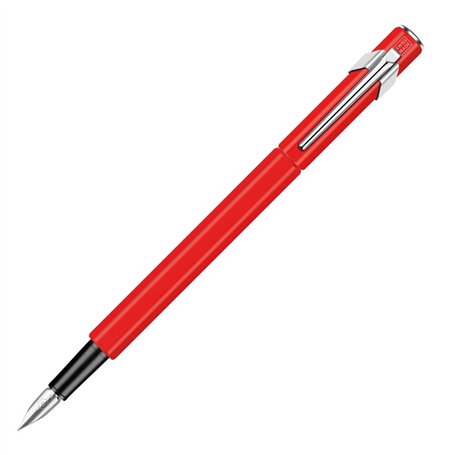 Caran d'Ache Stylo-plume en métal 849 - Rouge mat - Plume F