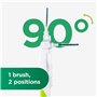 GUM BI-DIRECTION Brossettes interdentaires orientables en 2 positions | Positionnement à 90° | Nettoyage des dents et éliminatio