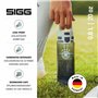 SIGG - Gourde Transparente en Tritan - Total Color DFB Anthracite - Convient Aux Boissons Gazeuses - Lavage Au Lave-Vaisselle - 