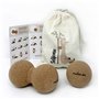 Reelax.me Lot de 2 balles de massage pour fascias et double balle de 8 cm en liège antibactérien pour mains