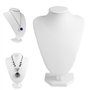 ZEKANXX Collier Chaîne Bijoux Buste Présentoir Mannequins Collier Buste Bijoux Buste Présentoir avec Cuir Synthétique pour Femme